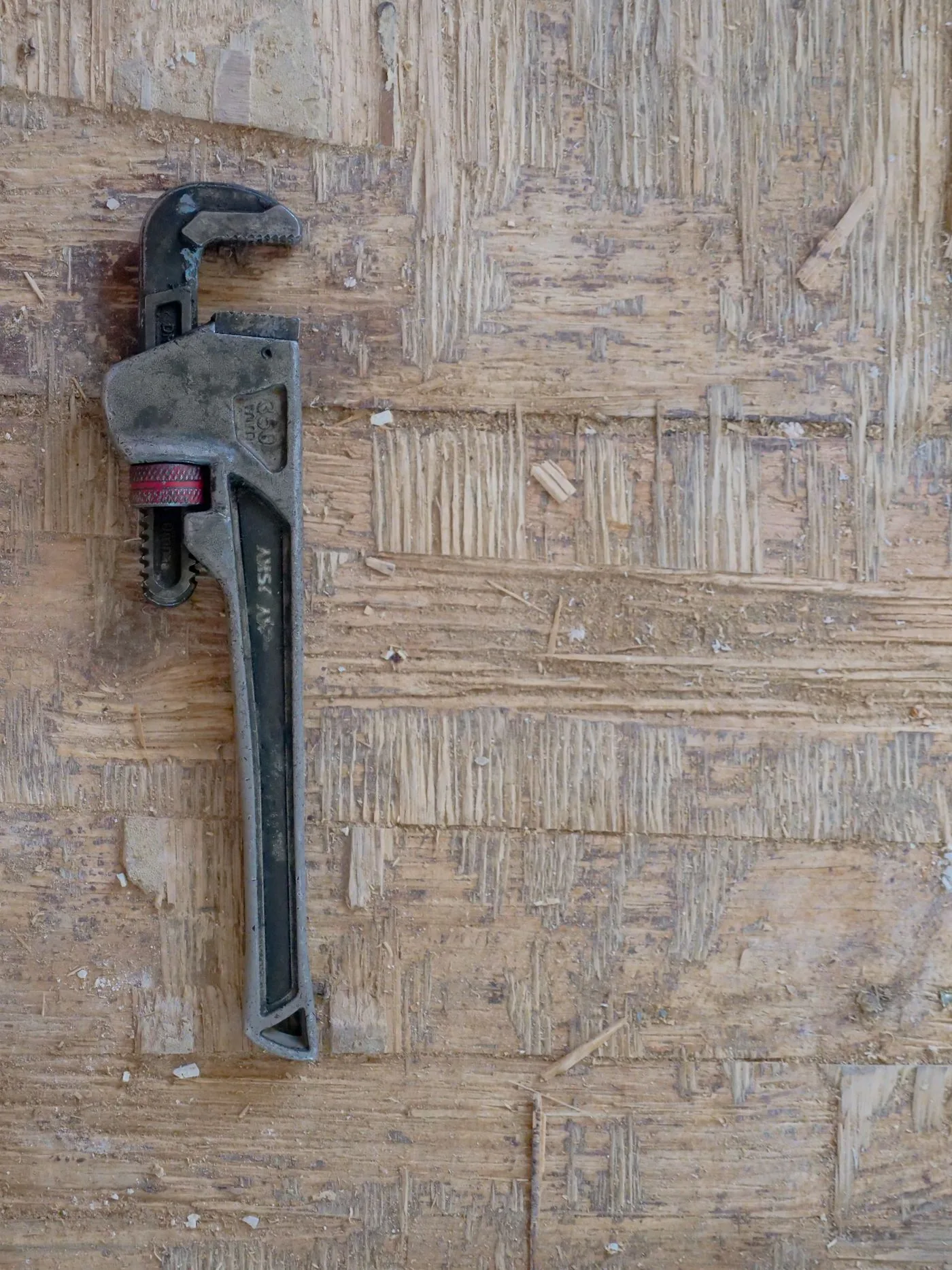 Plumbing tools laid out on site